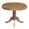 International Concepts Round 36 in Rd Top Pedestal Table, 12 in Leaf, 28.9 inH, Dining Height, Pecan, 36 W, 48 L, Wood K59-36RXT - alternate 2